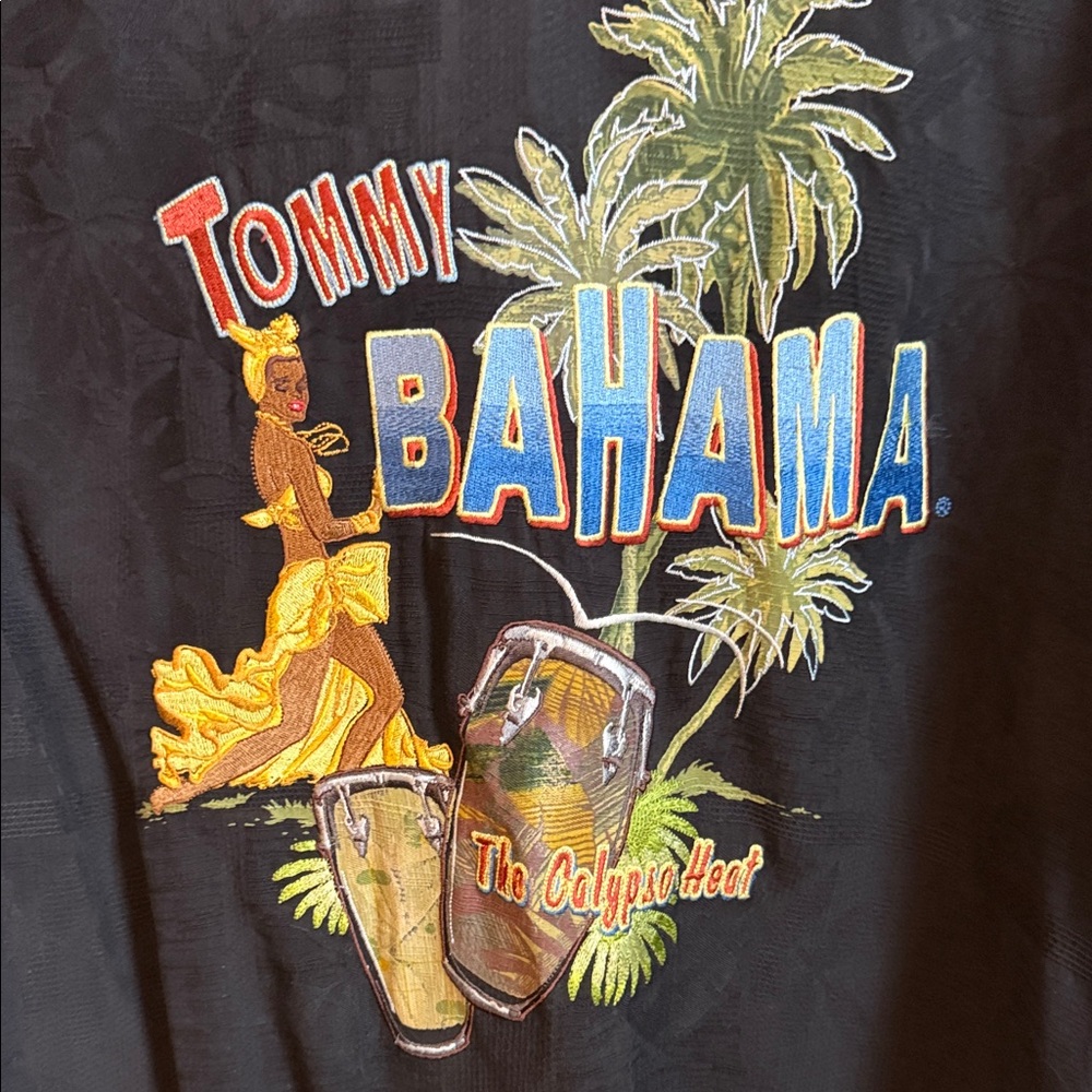 Tommy Bahama Black Shirt w/ Colorful Embroidery price firm unless bundled